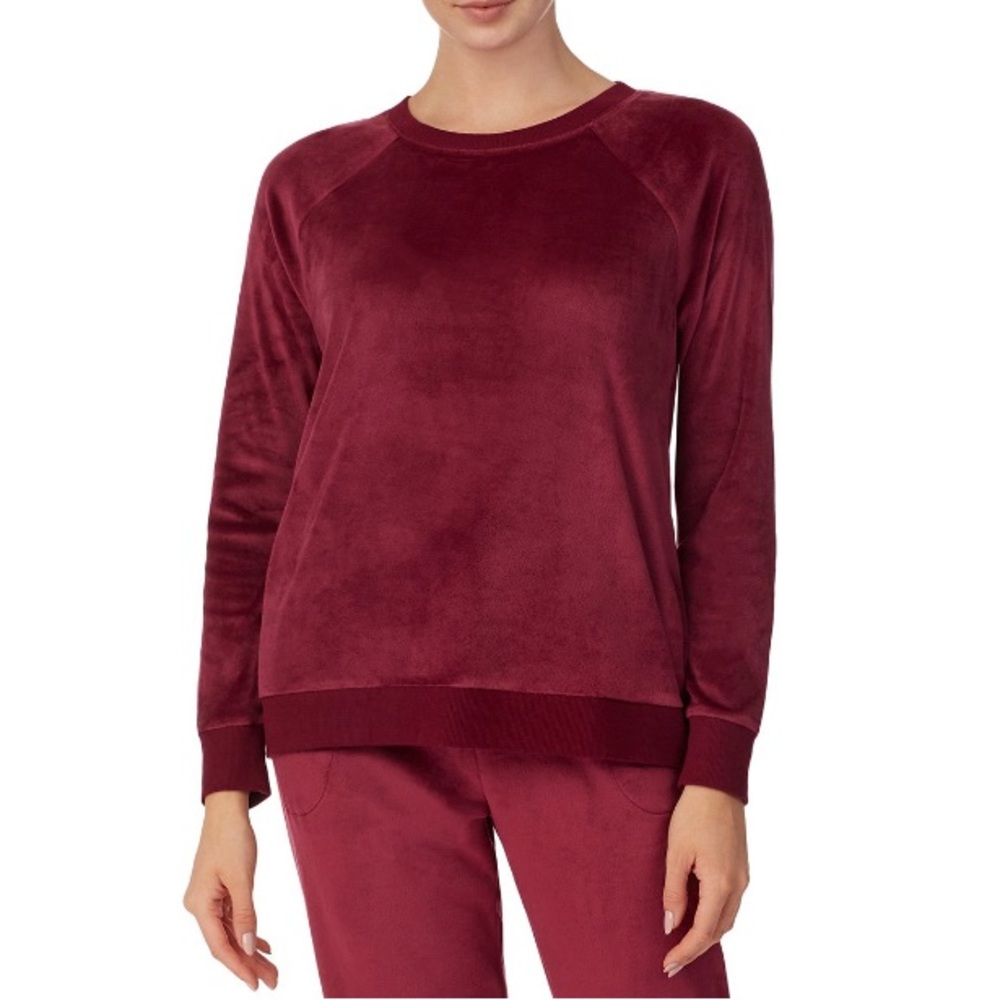 Secret Treasures Women’s Velvet/ Velour Top Crew Neck Long Sleeves Medium 8-10